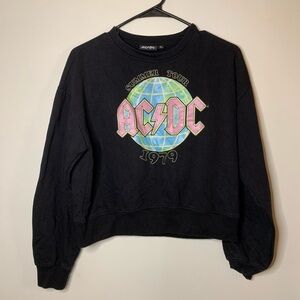 AC/DC Cropped Sweatshirt